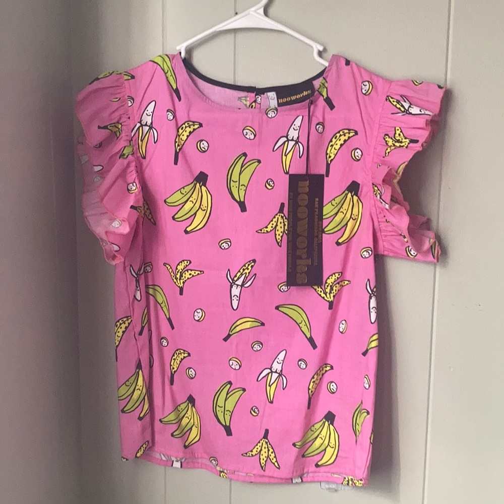 Nooworks Bananas Ruffle Top